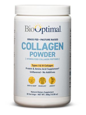BioOptimal Collagen Peptides Powder - Grass-Fed, Pasture-Raised Hydrolyzed Protein Supplement for Skin, Hair, &amp; Nails - Non-GMO, Zero Sugar Daily Supplement for Men &amp; Women (30 Servings)