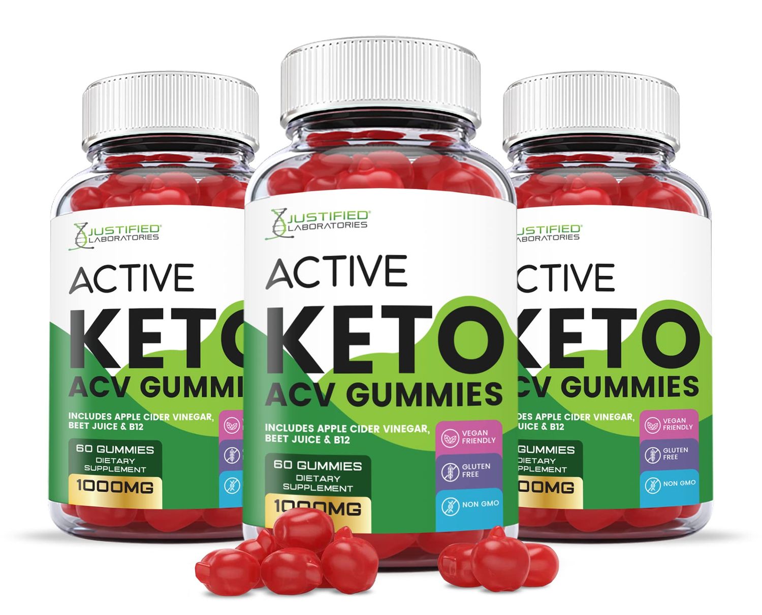 (3 Pack) Active Keto ACV Gummies Advanced Formula 1000MG ActiveKeto Keto Gummies Apple Cider Vinegar Formulated with Pomegranate Beet Juice Powder B12 Vegan Non GMO 180 Gummys