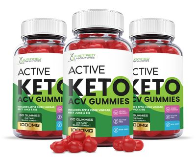 (3 Pack) Active Keto ACV Gummies Advanced Formula 1000MG ActiveKeto Keto Gummies Apple Cider Vinegar Formulated with Pomegranate Beet Juice Powder B12 Vegan Non GMO 180 Gummys
