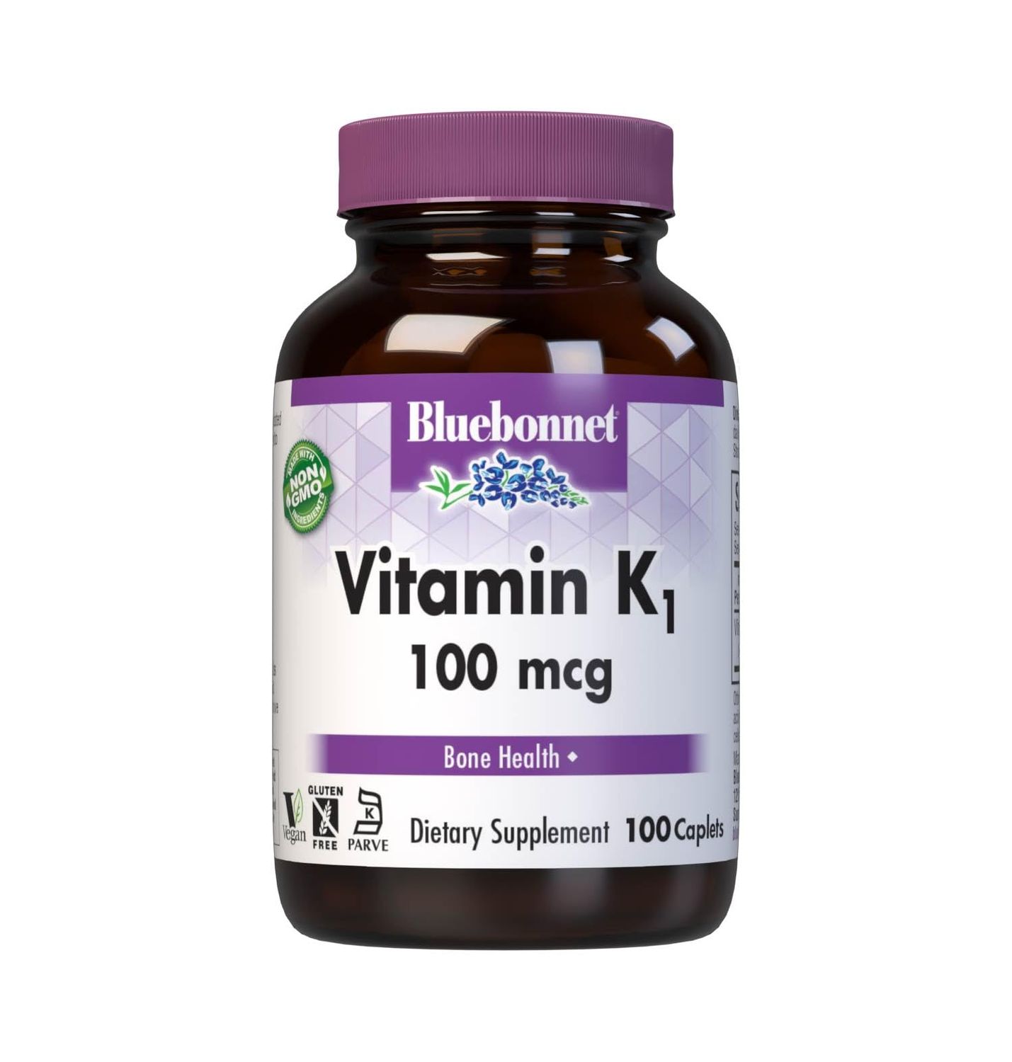 BlueBonnet Vitamin K1 Caplets, 100 Count