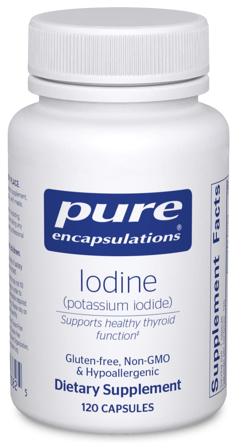 Pure Encapsulations Iodine - Supplement to Support The Thyroid &amp; Help Maintain Healthy Cellular Metabolism - with Premium Potassium Iodide - 120 Capsules