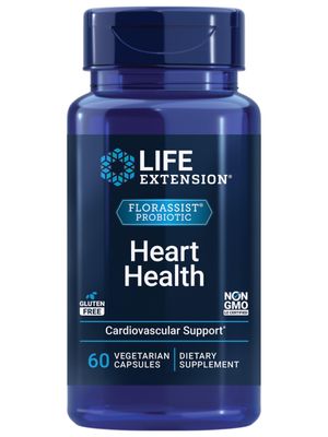 Life Extension FLORASSIST Probiotic Heart Health, Lactobacillus reuteri 30242, Promotes Heart Health and Already Healthy Cholesterol Levels, Gluten-Free, Non-GMO, Vegetarian, 60 Capsules