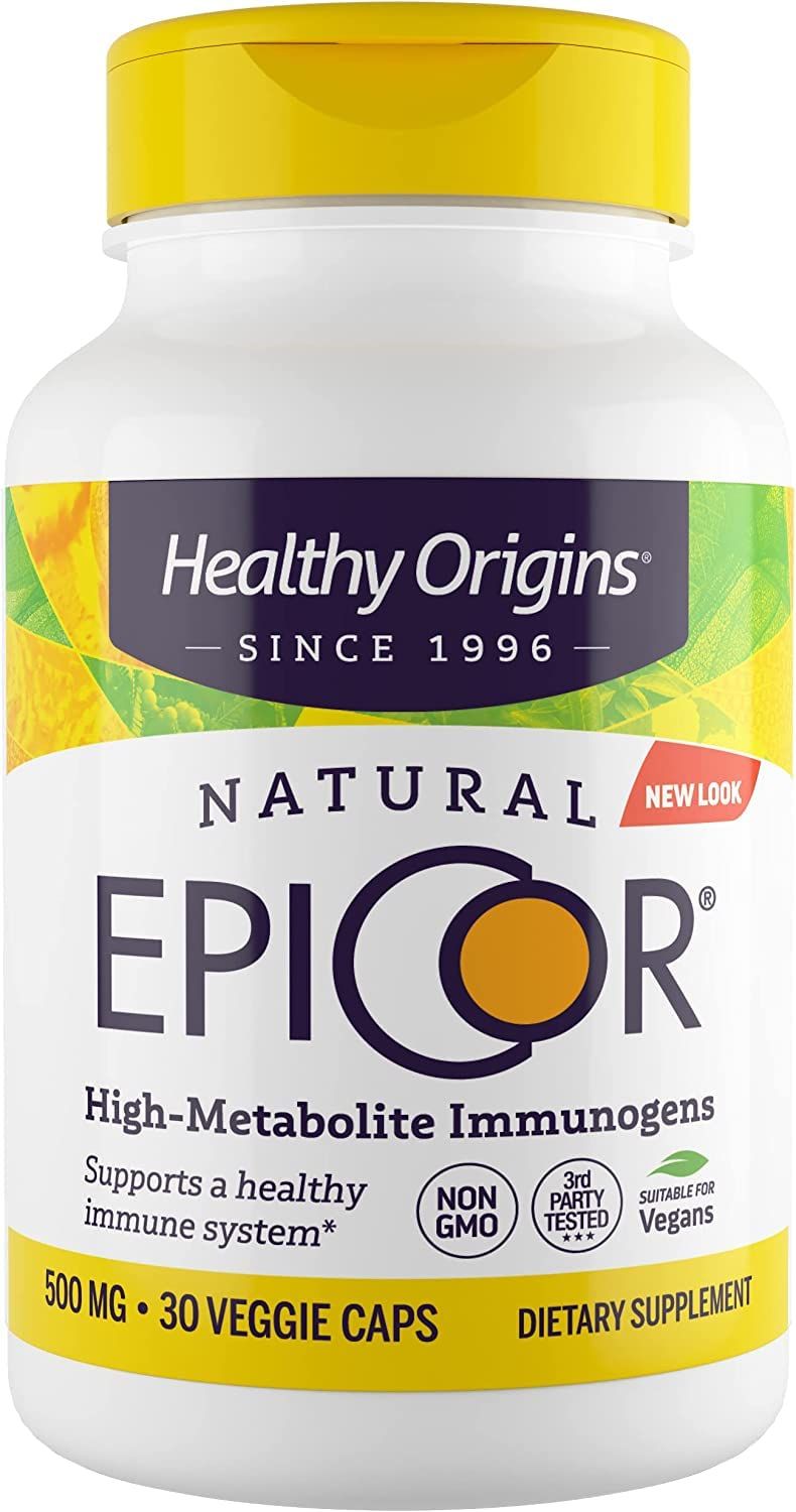Healthy Origins EpiCor (Immune Protection), 500 mg - Plant-Based Immune Support Capsules - Gluten-Free &amp; Non-GMO Supplement - 30 Veggie Caps