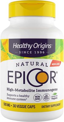 Healthy Origins EpiCor (Immune Protection), 500 mg - Plant-Based Immune Support Capsules - Gluten-Free &amp; Non-GMO Supplement - 30 Veggie Caps