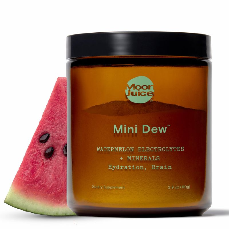 Moon Juice - Mini Dew Electrolytes Powder - Watermelon, 30 Servings - 2in1 Electrolytes &amp; Minerals - Hydration &amp; Brain Function - 3rd Party Tested - 100% Traceable - Sugar Free, Vegan, Non GMO, Keto