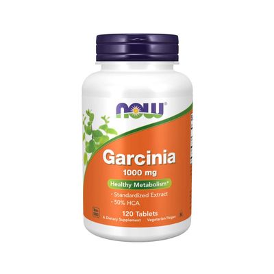 NOW Foods Supplements, Garcinia (Garcinia Cambogia) 1,000 mg, Healthy Metabolism*,Weight Loss, 120 Tablets