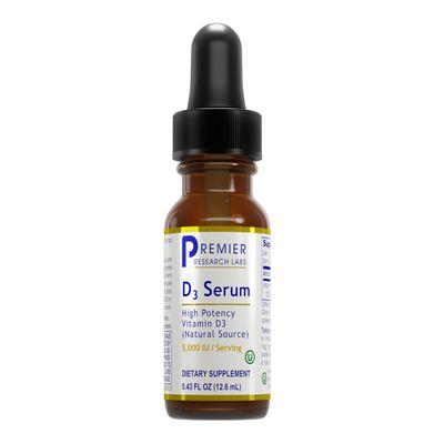 Premier Research Labs Vitamin D3 Serum - Liquid Vitamin D Oil Drops for Adults, Liquid Vitamin D3 5000 IU, Sublingual Vit D3 Liquid - 0.43 fl oz