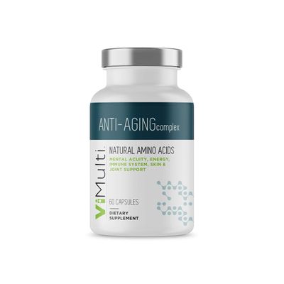 vimulti Anti-Aging Natural Amino Acid Supplement for Longevity - Supports Immune Health, Increased Energy, Smoother Skin Tone and Restorative Sleep - 60 Capsules