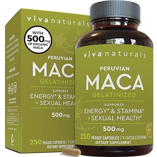 Peruvian Maca Root Supplement for Women &amp; Men, 500mg - Traditionally Used to Support Sexual Well-Being, Stamina &amp; Endurance - 250 Yellow Maca Root Powder Capsules