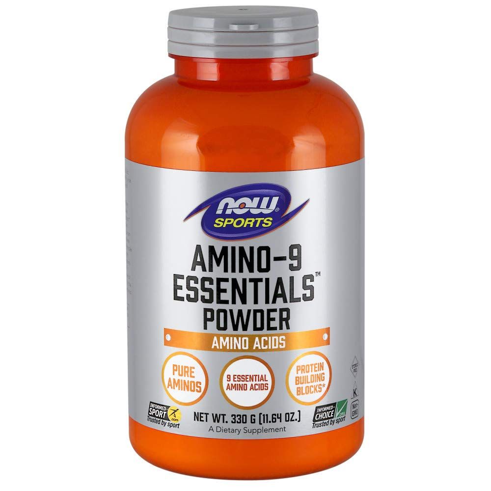 NOW Foods Sports Nutrition, Amino-9 Essentials Powder, Enhanced Protein Synthesis, Amino Acids, 330-Grams
