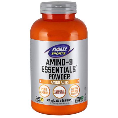 NOW Foods Sports Nutrition, Amino-9 Essentials Powder, Enhanced Protein Synthesis, Amino Acids, 330-Grams