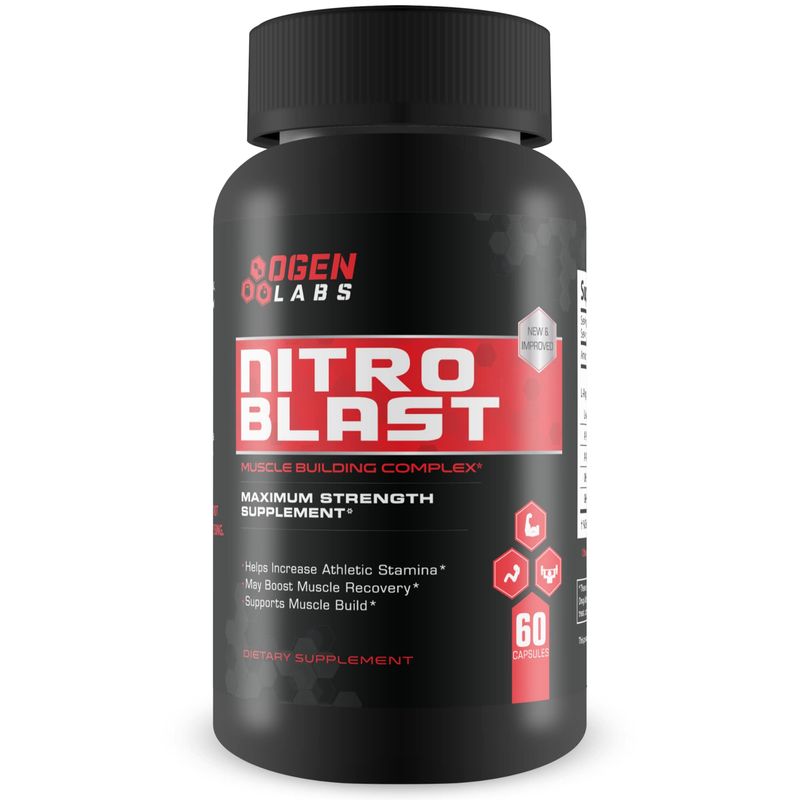 Ogen Labs- Nitro Blast- Maximum Strength Nitric Oxide Booster- Increase Stamina, Recovery and Muscle Mass