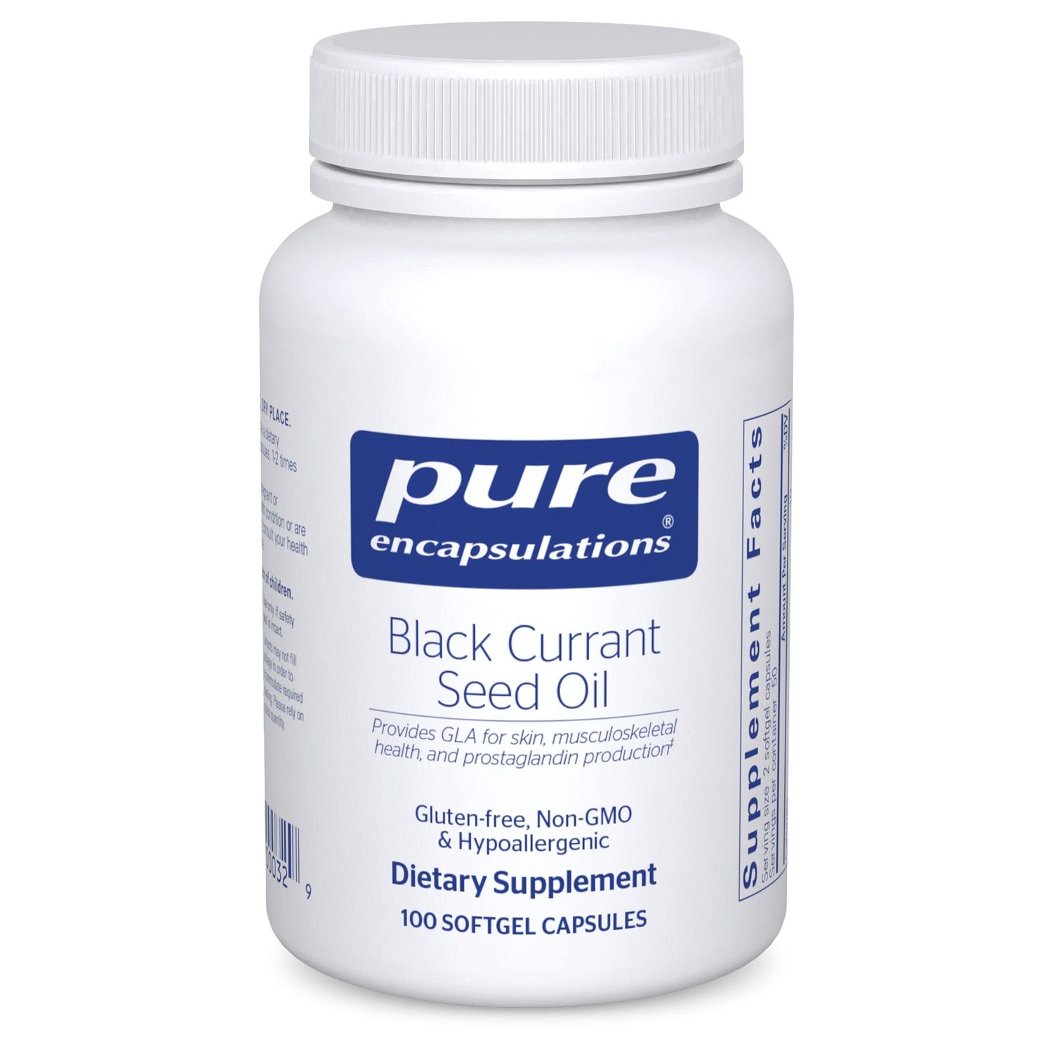 Pure Encapsulations Black Currant Seed Oil | Hypoallergenic Dietary Supplement | 100 Softgel Capsules
