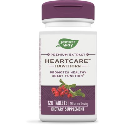Nature&#39;s Way Heart Care Hawthorn Extract, Supports Healthy Heart Function*, 120 Tablets