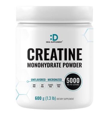 Micronized Creatine Monohydrate Powder 120 Servings - 5000mg(5g) Per Serving | Unflavored Creatine for Men & Women | Improve Performance & PreWorkout Recovery | Vegan, Keto | Non-GMO, No Filler