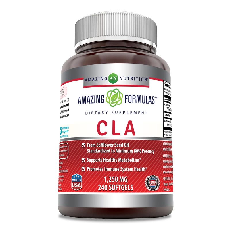 Amazing Formulas CLA | Conjugated Linoleic Acid Supplement | 1250 Mg | Softgels | Non-GMO | Gluten-Free | Made in USA (240 Count)