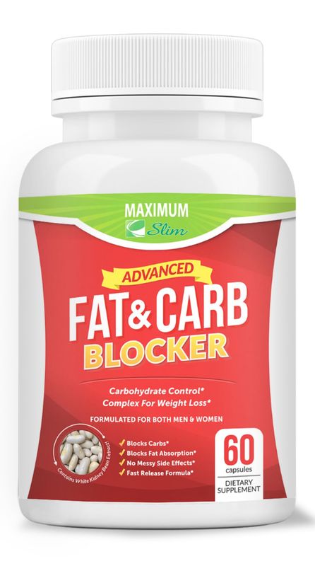 Maximum Slim Fat &amp; Carb Blocker Pure Kidney Bean Extract for Weight Loss and Appetite Suppressant,