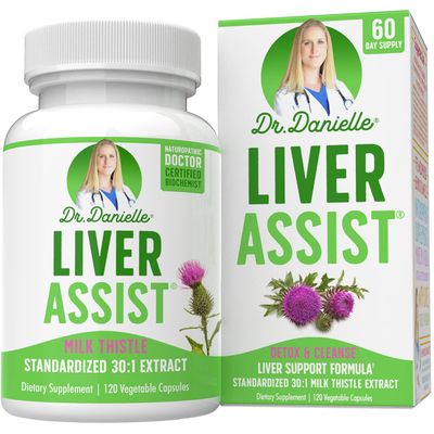 Best Liver Supplements with Milk Thistle - Organic Liver Cleanse Detox &amp; Cleanse - Liver Support for Men and Women - Liver Detox Cleanse Repair - 120 Capsules by Dr. Danielle
