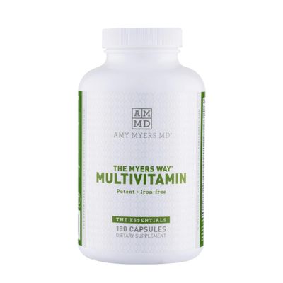 Amy Myers MD Multivitamin for Women and Men, Immune and Thyroid Support, Stress Relief - Activated B Vitamins, Zinc, Selenium, Iodine - Rich in Nutrients and Minerals, Increase Energy Levels 180 Caps