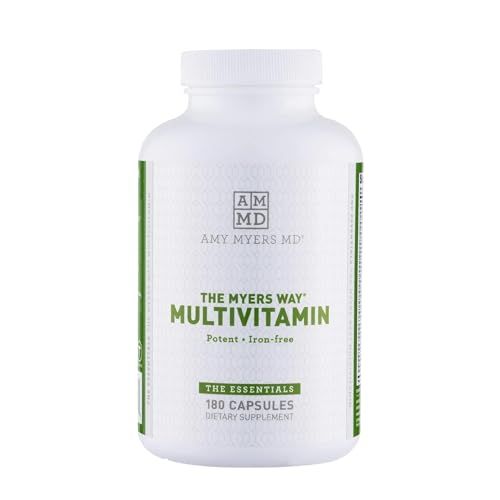 Amy Myers MD Multivitamin for Women and Men, Immune and Thyroid Support, Stress Relief - Activated B Vitamins, Zinc, Selenium, Iodine - Rich in Nutrients and Minerals, Increase Energy Levels 180 Caps