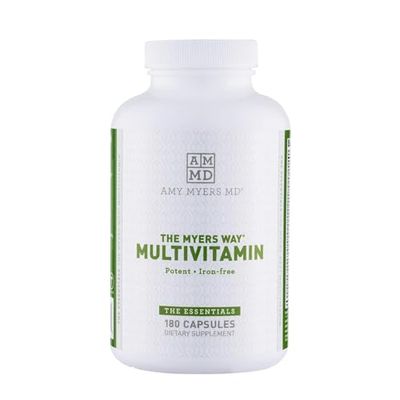 Amy Myers MD Multivitamin for Women and Men, Immune and Thyroid Support, Stress Relief - Activated B Vitamins, Zinc, Selenium, Iodine - Rich in Nutrients and Minerals, Increase Energy Levels 180 Caps