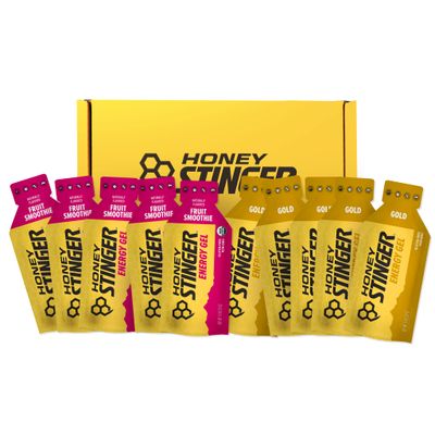 Honey Stinger Energy Gel Variety Pack | 5 Packs Each of Gold and Organic Fruit Smoothie | Gluten Free &amp; Caffeine Free | For All Exercises | Sports Nutrition for Home &amp; Gym, Pre and Mid Workout