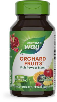 Nature&#39;s Way Orchard Fruits, Fruit Powder Blend, Contains 12 Different Fruits, 900mg Per 2-Capsule Serving, 60 Capsules (Packaging May Vary)