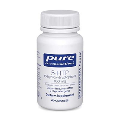 Pure Encapsulations 5-HTP 100 mg - Brain Health, Sleep Regulation &amp; Appetite Support* - 5-Hydroxytryptophan - Gluten Free &amp; Non-GMO - 60 Capsules