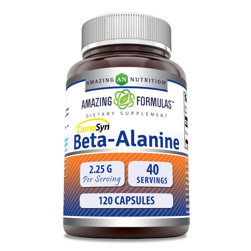 Amazing Formulas Beta Alanine Supplement | 2250 Mg Per Serving | 120 Capsules | Non-GMO | Gluten-Free | Made in USA