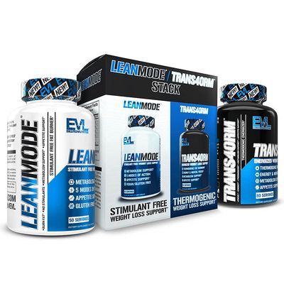 EVL Weight Loss Support Stack - Trans4orm Thermogenic Fat Burner Support Pills with Green Coffee Bean Extract and Forskolin Plus LeanMode Non-Stimulant Metabolism and Fat Loss Support Pills