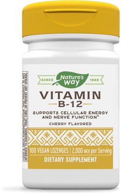 Nature&#39;s Way Vitamin B12 Lozenge, 2,000 mcg per Serving, 100 Count