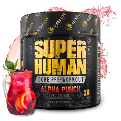 ALPHA LION Core Pre Workout Powder with Creatine for Performance, Beta Alanine for Muscle, L-Citrulline for Pump &amp; Tri-Source Caffeine for Sustained Energy (30 Servings, Fruit Punch Flavor)