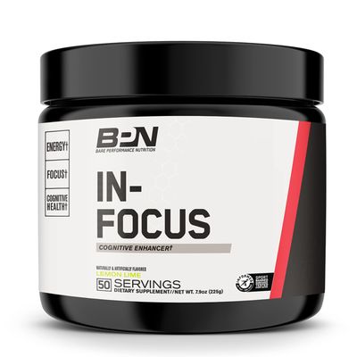 Bare Performance Nutrition in-Focus, Cognitive Enhancer, Nootropic, Energy (50 Servings, Lemon Lime)