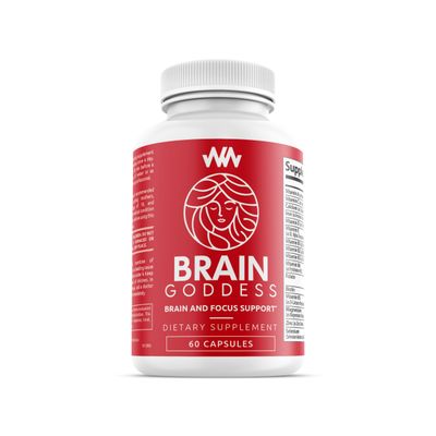 Warped Wellness Womens Brain Supplement and Focus Support | Female Specific Memory Booster | Brain Goddess | Enhance Clarity and Concentration
