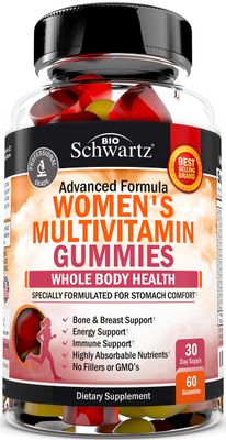 Women&#39;s Multivitamin Gummies with A C B6 B12 D &amp; E Vitamins for Immune Support - Gummy Multivitamins for Bone Breast Skin Joint &amp; Energy Health - Multivitamin for Women - Mixed Berry Flavor, 60 Count