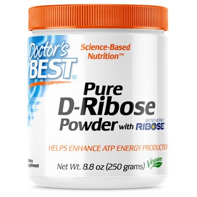 Doctor&#39;s Best D-Ribose with Bioenergy Ribose, Non-GMO, Vegan, Gluten Free, Energy Enhancement, 250g, 8.8 Ounce (Pack of 1)