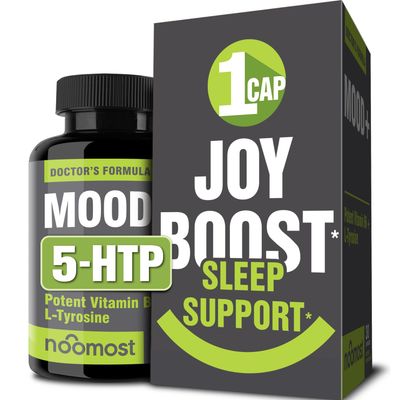 NooMost Mood Support Supplement for Mood Boost, Calm Mind & Body, Stress Response, Energy Supplement - Herbal Adaptogens: Ashwagandha, L Tyrosine, 5 HTP, Passion Flower, 30 Counts