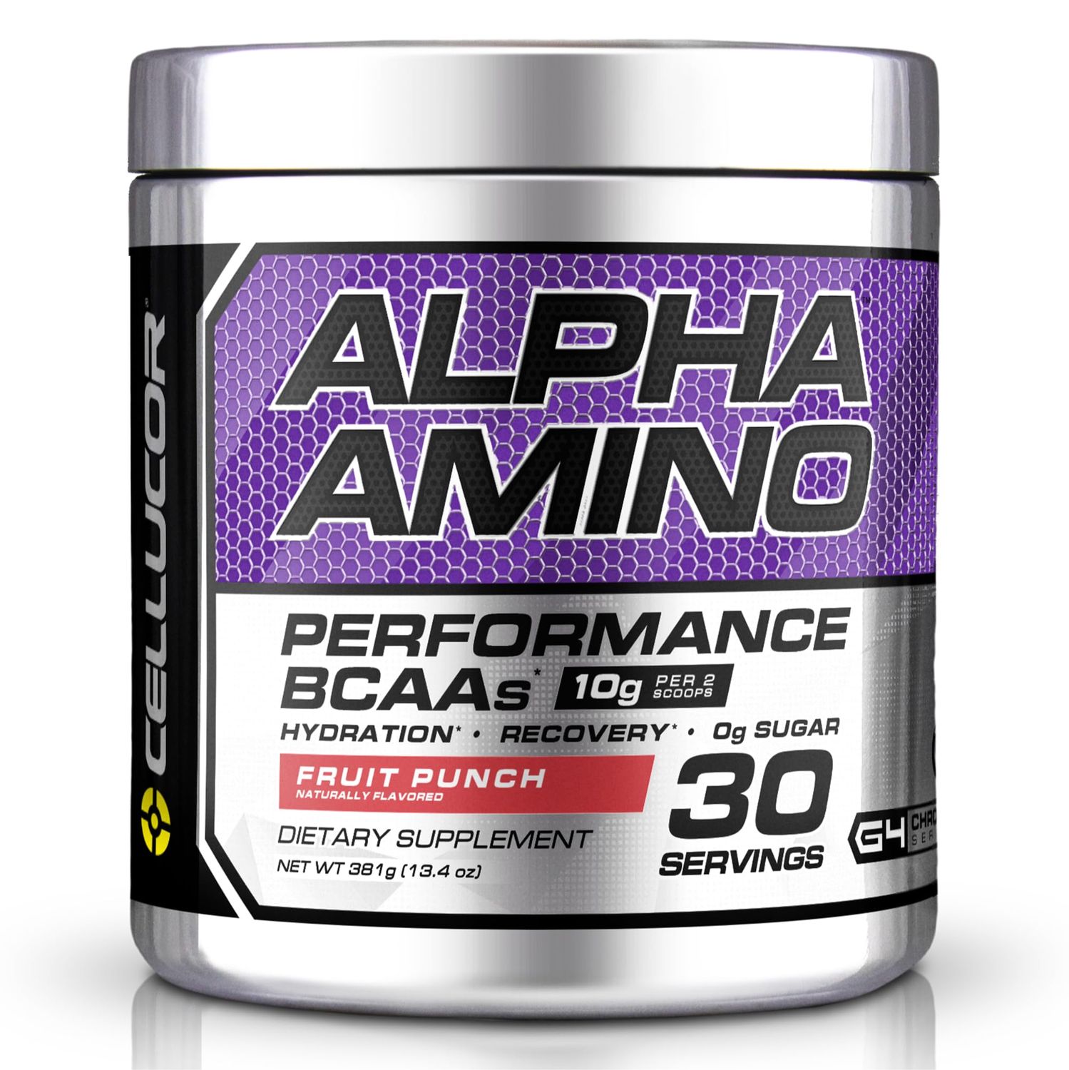 Cellucor Alpha Amino EAA &amp; BCAA Powder | Branched Chain Essential Amino Acids + Electrolytes | Fruit Punch | 30 Servings