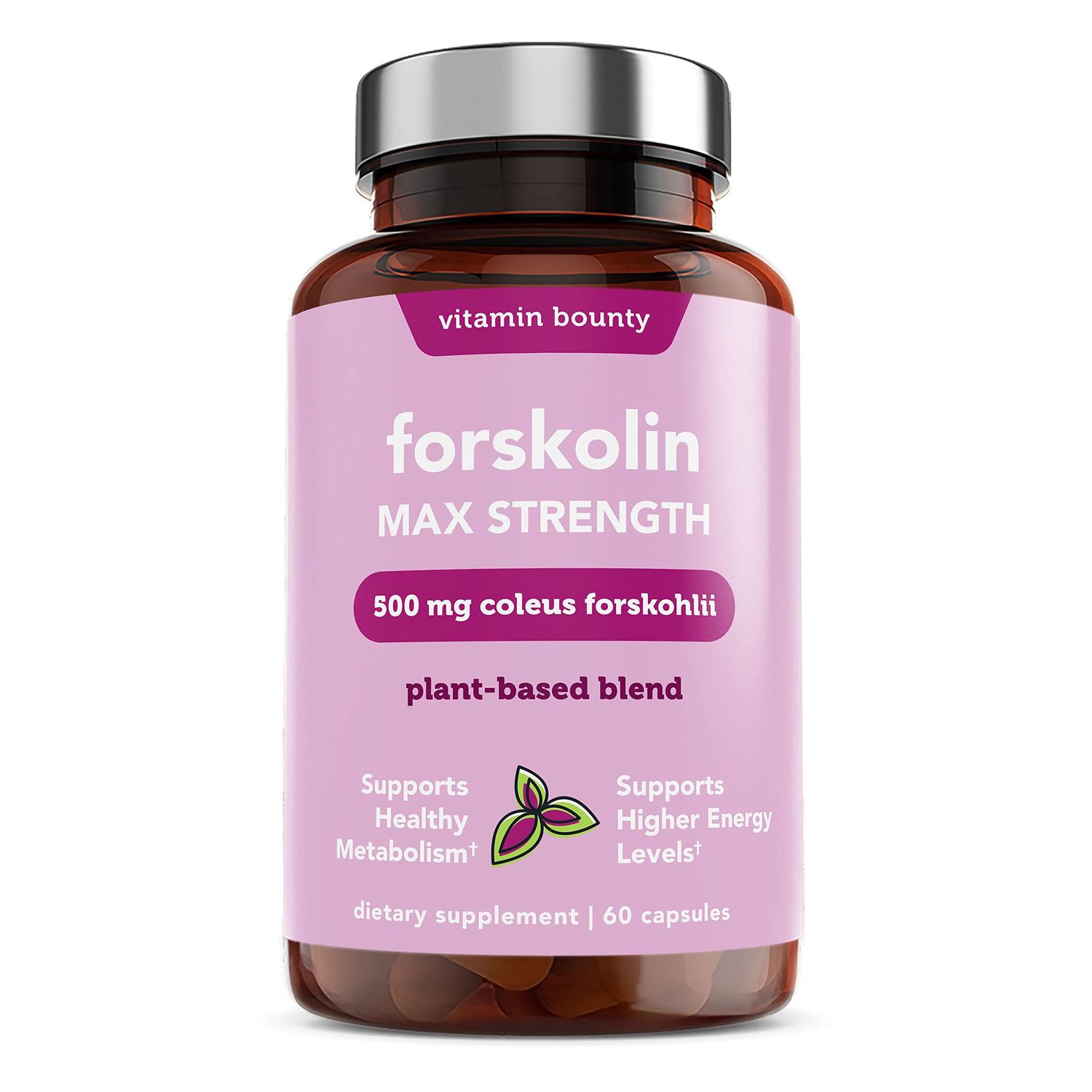 Vitamin Bounty Forskolin Max Strength - Natural Weight Management Supplement - Supports Healthy Digestion - 60 Capsules