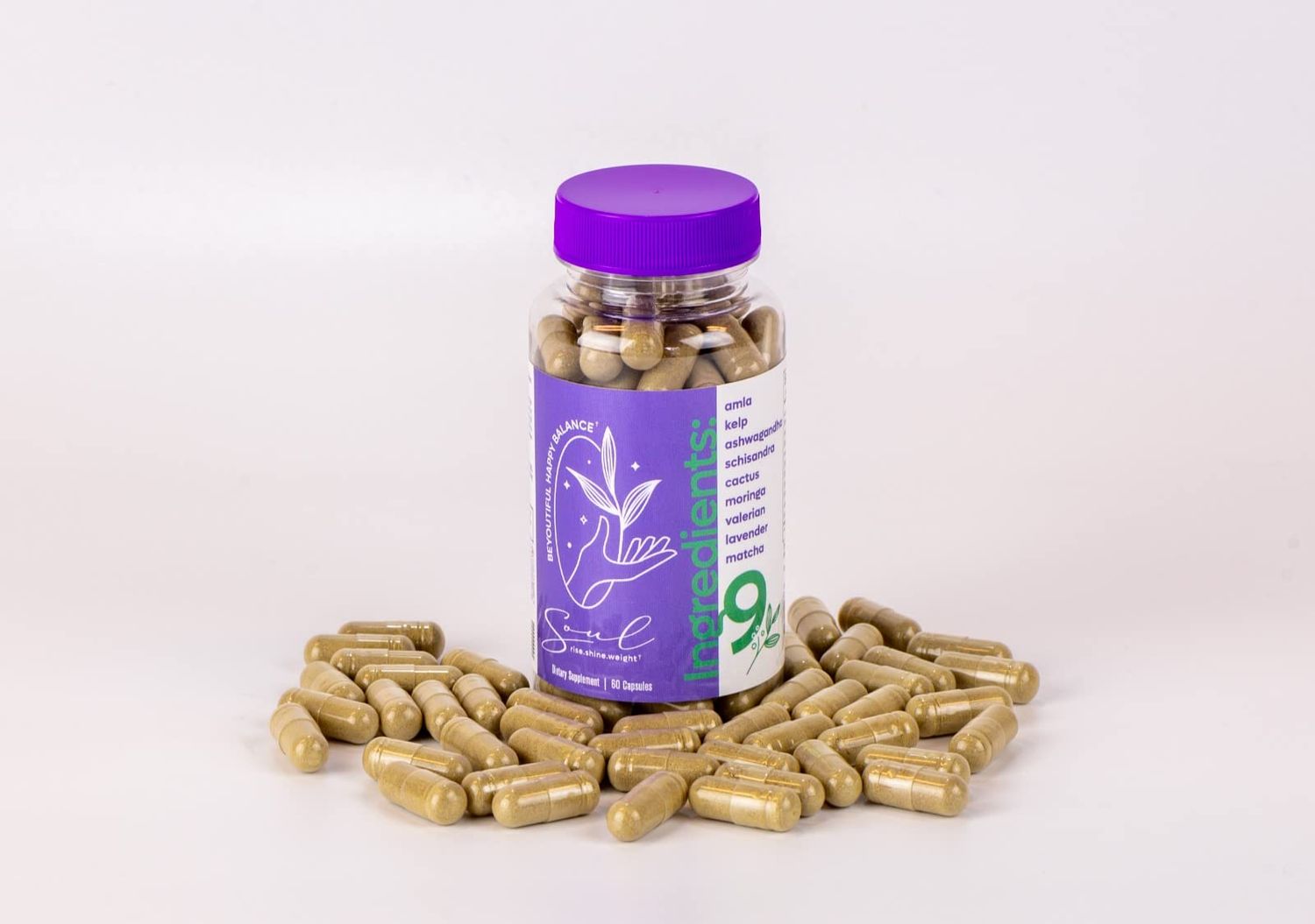Beyoutiful Happy Balance Soul Dietary Supplement Weight Loss &amp; Appetite suppressant Metabolism Support for Fat Burning. Suplemento para supresion de apetito y bajar de peso, quema de grasa