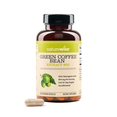 NatureWise Green Coffee Bean Extract - Pure Green Coffee Bean Capsules 800mg with 50% Chlorogenic Acid Support for Weight Goals, Energy, and Antioxidant - Vegan, Non-GMO - 60 Capsules[1-Month Supply]