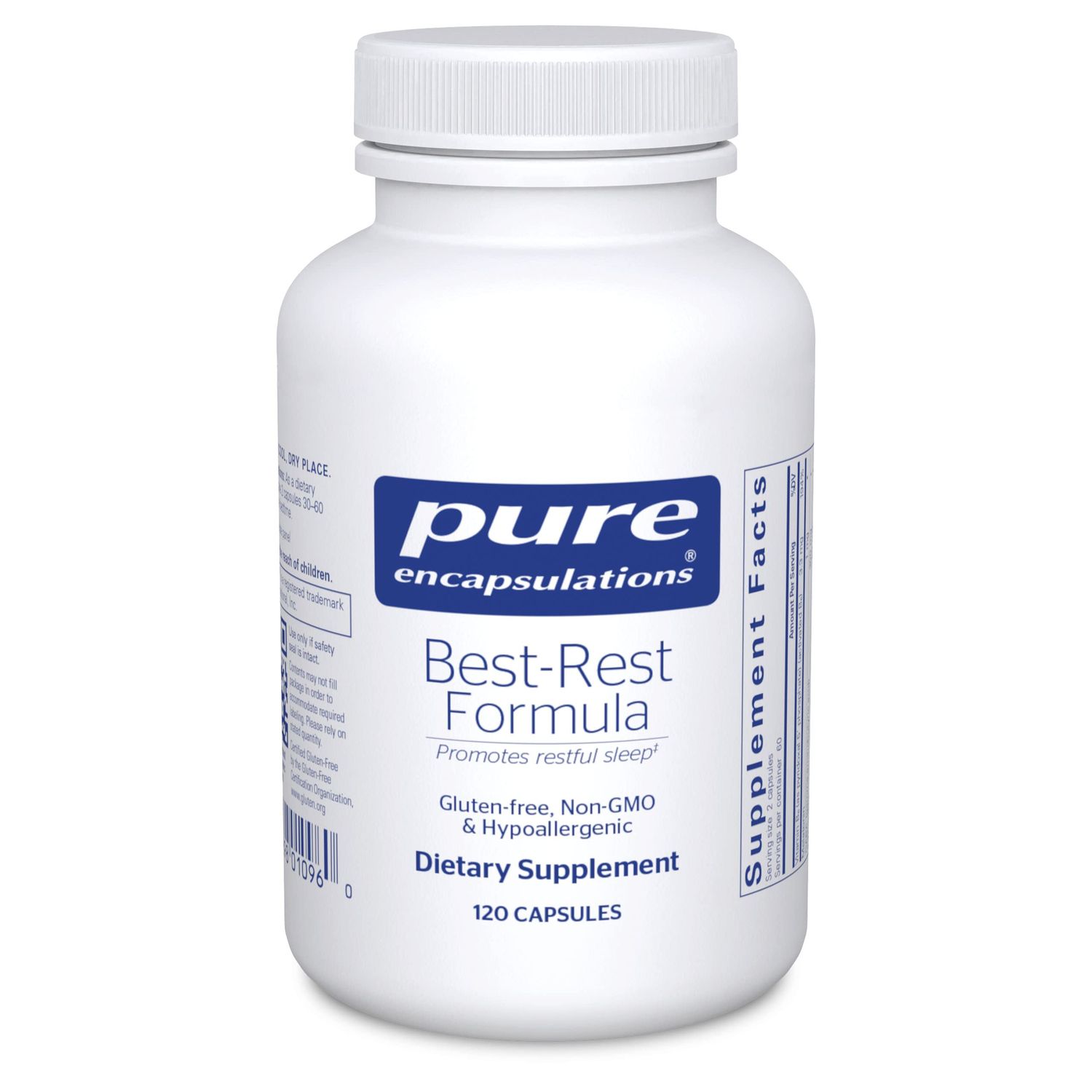 Pure Encapsulations Best-Rest Formula - Supports Restful Sleep - for Relaxation - Restful Sleep Supplement - Non-GMO &amp; Vegan - 120 Capsules