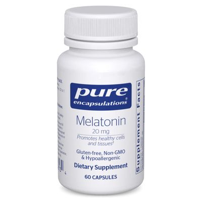 Pure Encapsulations Melatonin 20 mg - Not Intended for Sleep Support - for Immune System &amp; Healthy Cells - 99.5% Purity Melatonin - Gluten Free &amp; Non-GMO - 60 Capsules
