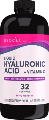 NeoCell Hyaluronic Acid Liquid with Vitamin C, Berry, 16 Fl Oz (Pack of 1) - Packaging May Vary