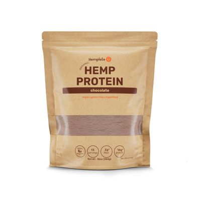 hemplete Hemp Vegan Protein Powder for Heart and Brain Health, Easy to Digest Chocolate Powder Drink with Plant Protein for Muscle Building and Recovery, 9 Essential Amino Acids (Chocolate, 10 ounces)