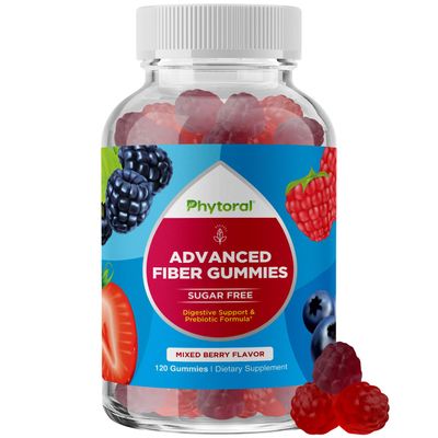 Fiber Gummies for Adults Sugar Free - Prebiotic Fiber Supplement Gummies for Digestive and Immune Support - Tasty High Fiber Non GMO Vegan Kosher Gluten and Sugar Free Gummies Vitamins for Adults