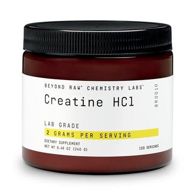 BEYOND RAW Creatine HCl Powder for Men and Women | Muscle Strength, Energy Production, Cognitive Support, Cellular Hydration | Science-Backed, Lab Grade Formula | 120 Servings