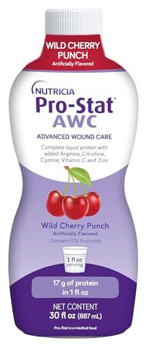 Pro-Stat Advanced Wound Care (AWC), Concentrated Liquid Protein Medical Food - Wild Cherry Punch Flavor, 30 Fl Oz bottle