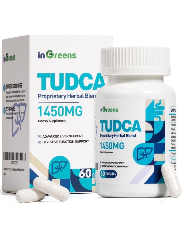 inGreens 1450MG TUDCA Liver Supplement, Bile Salts Liver Support Supplement Complex, Liver Health for Liver Kidney Cleanse Detox and Repair, 60 Capsules