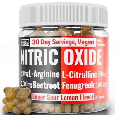SHIZAM Beets Fenugreek Super Nitric Oxide Gummies w L-Arginine L-Citrulline, Beet Root Chews Chweable Chewables Capsules Pills Supplement Supplements Alt, Bootroot Flow Adults Men Beats